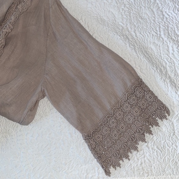 H Trend Made In Italy Embroidered Trim 3/4 Sleeve Tunic - Picture 5 of 9